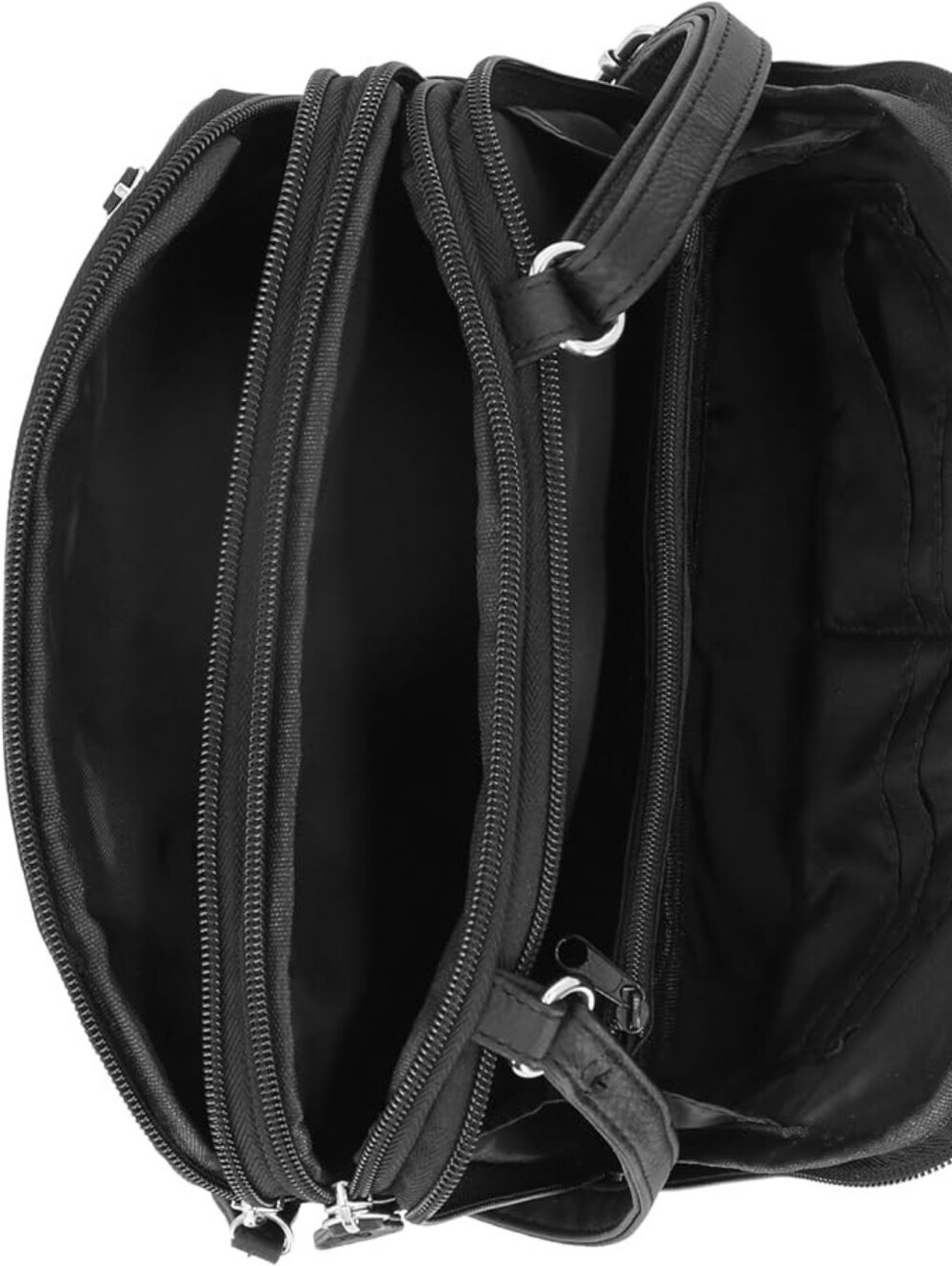 Multisac Faux Leather/Nylon Blend Crossbody KM1649/99LI (AVAILABLE InBLACK ONLY) - Picture 3 of 4
